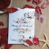 Gratulationskort Alla mönster Pocket Envel Invitation Card Wedding European Style Elegant Floral Laser Cut Marriage10pc Akrylinbjudningskort 230615