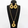 Naszyjnik Zestaw 18k złota splana dla kobiet modna miedziana Dubaj Afryka impreza Etiopijska Akcesorium biżuterii