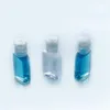 15ml Mini desinfetante para as mãos Garrafa de plástico PET com tampa flip top em forma quadrada para loção de maquiagem desinfetante líquido Cpcsm