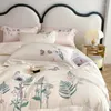 Bedding Sets Premium Eucalyptus Lyocell Silky Textured Feel Soft Comfortable Set Chic Embroidery Duvet Cover Bed Sheet Pillowcase