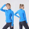 Veste Femmes Définir des tenues de yoga Entraînement Sport Manteau de plongée Fitness Veste High Street Sports Séchage rapide Activewear Top Solid Zip Up Tops