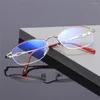 Occhiali da sole da donna Ultralight Half-Frame Classic Occhiali da lettura Anti Blue-Ray Presbiopia Occhiali da vista Far Sight Eyewear