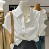 Camicette da donna eleganti eleganti per le donne Abiti in stile coreano 2023 Solid Summer Loose Top Offerta di abbigliamento da donna