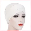 Vêtements ethniques 2023 quatre saisons tissu élastique chapeau croisé sur le devant musulman coton solide dôme Protection solaire bandeau