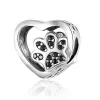 For pandora charms authentic 925 silver beads Dangle Color Unicorn Crystal Heart Clover Bead