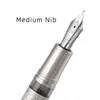 Fountain Penns Hongdian 100 Effmlong Knife NiB Piston Fountain Pen Vacker metallgravering Stor Writing Gift Pen 230614