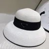 Sombrero de cubo de verano para mujer, sombreros de ala para exteriores, gorras de diseñador para hombre, gorra de paja ajustada, sombrero de pescador informal de playa para mujer D2306133F