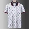 Fashion Men Polo-Shirts Italie Designer Coton Polo Vêtements de vêtements Imprimé Côtes courtes Summer Polo Casual Business Sports Mens Polos