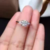 Cluster Rings Recommend: Crackling Moissanite Gemstone Ring For Women Jewelry Gift Real 925 Silver Shiny Better Than Diamond Engagement