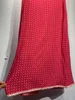 Designer Elegant temperament lange rok met polka dot print vierkante nek en kanten rand korte mouwen jurk gewaad