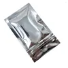 Sacs de rangement 1000 Pcs/Lot clair argent feuille d'aluminium déchirure sac auto-scellant alimentaire bonbons grain de café réutilisable recyclage pochettes