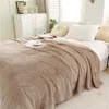 毛布用ベッド用柔らかい暖かい毛布ソリッドピンクブルーコーラルフリーススローソファカバーベッドスプレッドペットふわふわした格子縞の毛布R230615