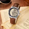 Wristwatches Top Luxury Double Sided Hollow Full Automatic Movement Tungsten Steel Watch Band Men's Mechanical Wrist Clock Timer