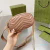 Diseñador-Bolso de cuero para mujer, bolso de hombro de diseñador, cinturón Marmont, bolso de cintura, monedero con cadena