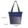 Shopping Bags Ukrainian Embroidery Groceries Print Canvas Shopper Shoulder Tote Bag Big Capacity Boho Bohemian Geometric Handbag