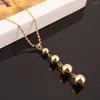 Pendentif Colliers Perles Collier Pour Femmes Filles Charme Bijoux Boule Ronde Africain Arabe Nigeria Cadeaux