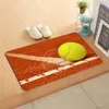 Carpets #q296w Custom Tennis Ball Sport Doormat Home Decor Door Mat Floor Bath Mats Foot Pad U-296wt-718u