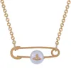 Hög version av den västra kejsarinnan Dowager Vivivienne Saturn Pins Pearl Pendant Halsband litet och enkelt i stil