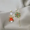 Oorknopjes Kerst Sneeuwvlok Bel Voor Vrouwen Meisjes Kerstboom Herten Strik Sok Ster Kwastje Dangle Sieraden Gift