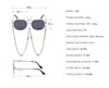 Fashion design chain lanyard sunglasses irregular trend ladies sunglasses