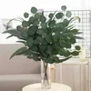 Fleurs séchées saule plantes artificielles feuilles d'eucalyptus décoration de noël pour la maison mariage jardin Rose mur Table Arrangement