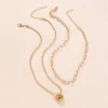 Pendant Necklaces 2023 Trend Personality Alloy Round Bead Chain Necklace Neck Sexy Double Collarbone