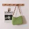 Underarm Woven Bag Crescent Single Shoulder Solid Straw Woven Bag Women's Beach Holiday Bag