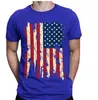 T-shirts voor heren Zomer Buitenlandse handel US Independence Day Gepersonaliseerde 3D Digital Printing T-shirt met korte mouwen voor heren