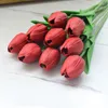 Fleurs décoratives 1 pc Tulipe Fleur Artificielle Real Touch Similation Bouquet PE Faux Plantes Pour La Décoration De Mariage Soie Maison Jardin Décor