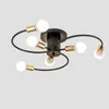 Plafondverlichting Mode Ijzeren Lampen E27 Lamp Led 6 Licht Moderne Lamp Woonkamer Luster Verlichting