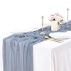 Tafelkleed 1 st Katoen Gaas Runner Dusty Blue Bruiloft Tafelkleed Kaasdoek Cover Voor Dinning Festival Party Home Deco