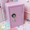 Förvaringslådor BINS INS Safe Box Pink Decorative Savings Box Piggy Bank Metal Iron Mini Dormitory Storage Cabinet Money Box Kawaii Girl Gift 230614