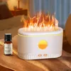 Humidificateurs d'air ultrasoniques domestiques, diffuseur d'arôme électrique USB, lumière de flamme, aromathérapie essentielle