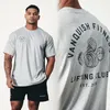 Men's T-Shirts Summer Gym T-Shirts fitness Oversized 100 Cotton Men Women T Shirt High Quality Bodybuilding Men Clothes Print Tee 230615