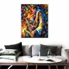 Moderne impressionistische canvas Wall Art John Coltrane handgeschilderde straat landschap schilderij voor appartement decor