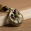 Klapety Lucky Fish mosiężny łańcuch kluczowy biżuteria w portalu chiński w stylu chiński ręcznie robiony tkany lina brelok do smyczy wiszące rzemiosła
