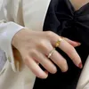 Designer Fashion Light luxury high-end and niche design Carter ring female personality titanium steel non fading Instagram cool couple