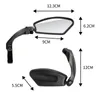 Cykelgrupper Sätt cykelspegel 360 grader Rotera MTB Road Cykel bakre styrstång Montering Flexibel säkerhetscykling Back Mirror Foldblind BC0124 230614