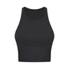 Aktive Shirts, Workout-Tanktops für Damen, Recerback mit integriertem BH, solides Gym-Crop-Top, Fitness-Laufbekleidung