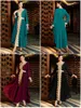 Vêtements ethniques Double Couche En Mousseline De Soie Asymétrique Maxi Robe Pour Femmes Corban Eid Al Adha 2023 Chic Dentelle Garniture Col En V À Manches Longues Arabe Dubaï