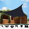 Abat-jour grande taille 300D noir polyester bâche étanche jardin balcon anti-pluie auvent bâche couverture piscine soleil voiles auvent