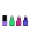 1ml 2ml Mini roll on flessen lege etherische olie roller hervulbare parfum deodorant container met zwart deksel LX3251 Oignd