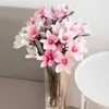 Fleurs séchées Lys Rose Artificielle Fête De Mariage DIY Décor Bouquet De Mariée Salon Chambre Maison Table Organiser Noël Faux Floral