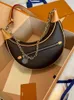 7A qualità Luxury LOOP mezza luna Borsa a tracolla in pelle famosa pochette ultima borsa Designer Tracolle da uomo da donna Accessori in metallo tote borse a tracolla Moda