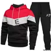 M3GV Männer Trainingsanzüge Marke Print Set 2023 Neue Frühling Herbst Sport Anzug Casual Sweatsuit Hosen Männlich Jogging EA706788 # GZLV