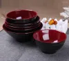 Bowls Heat-resistant Melamine Red And Black Two-color Bowl Ramen Household Soup Foam Imitation Porcelain Eat Rice