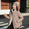 Women's Trench Coats FairyNatural White Red Khaki Irregular Women Slim Stand Collar Warm Solid Color Female Winter Bright Surface Short