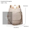 2023 New Korean Version Large Capacity Anti Theft backpack Women's Leisure Travel Bag Fashion Retro Print Backpack