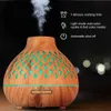 Humidificateurs Télécommande Diffuseur d'arôme Humidificateur d'air 400ML Ultrasonique Brume fraîche Essentielle LED Aromathérapie