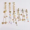 Vintage Natural Crystal Stone Heart Tassel Pendant Hairpin Hair Braid Clip Fashion Hair Braid Styling Hairpins Braid Accessories